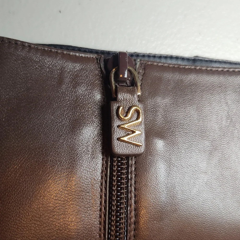 New Stuart Weitzman Keelan Brown‎ Leather Riding Boots Quiet Luxury Rare Size